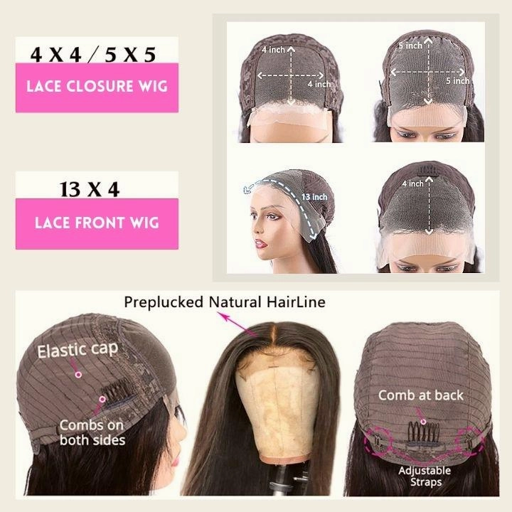 Honey Blonde Lace Front Wigs Colored Straight 13x4 Lace Frontal Human Hair Wig Pre Plucked