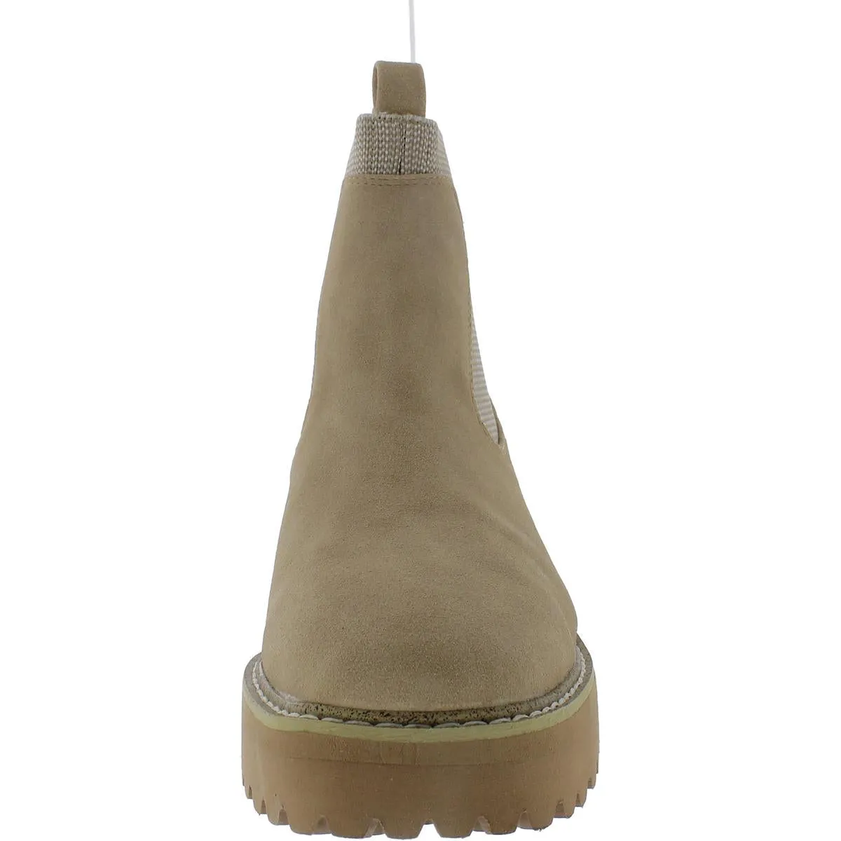 IDELA Womens Faux Leather Wedge Heel Ankle Boots