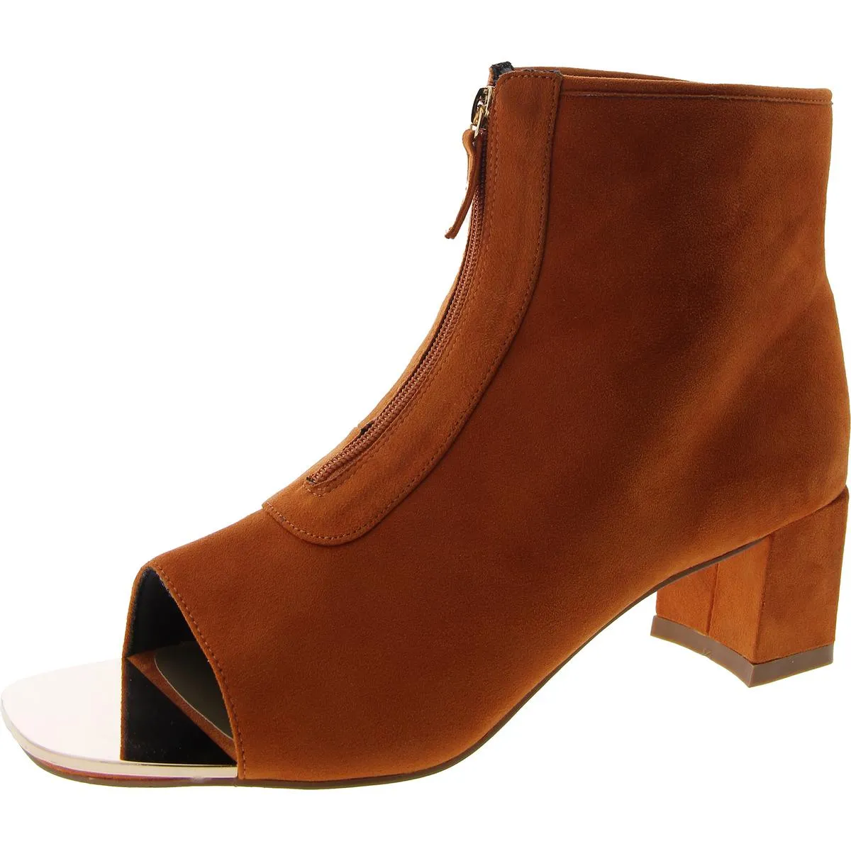 Jaded Womens Faux Suede Metallic Ankle Boots