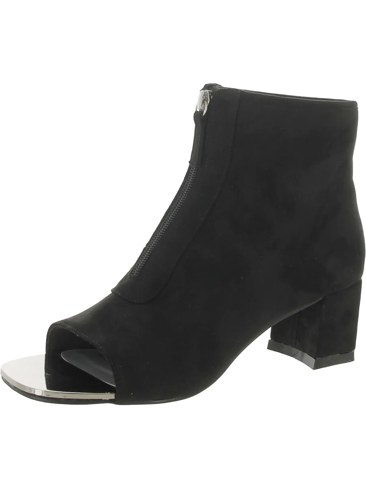 Jaded Womens Faux Suede Metallic Ankle Boots