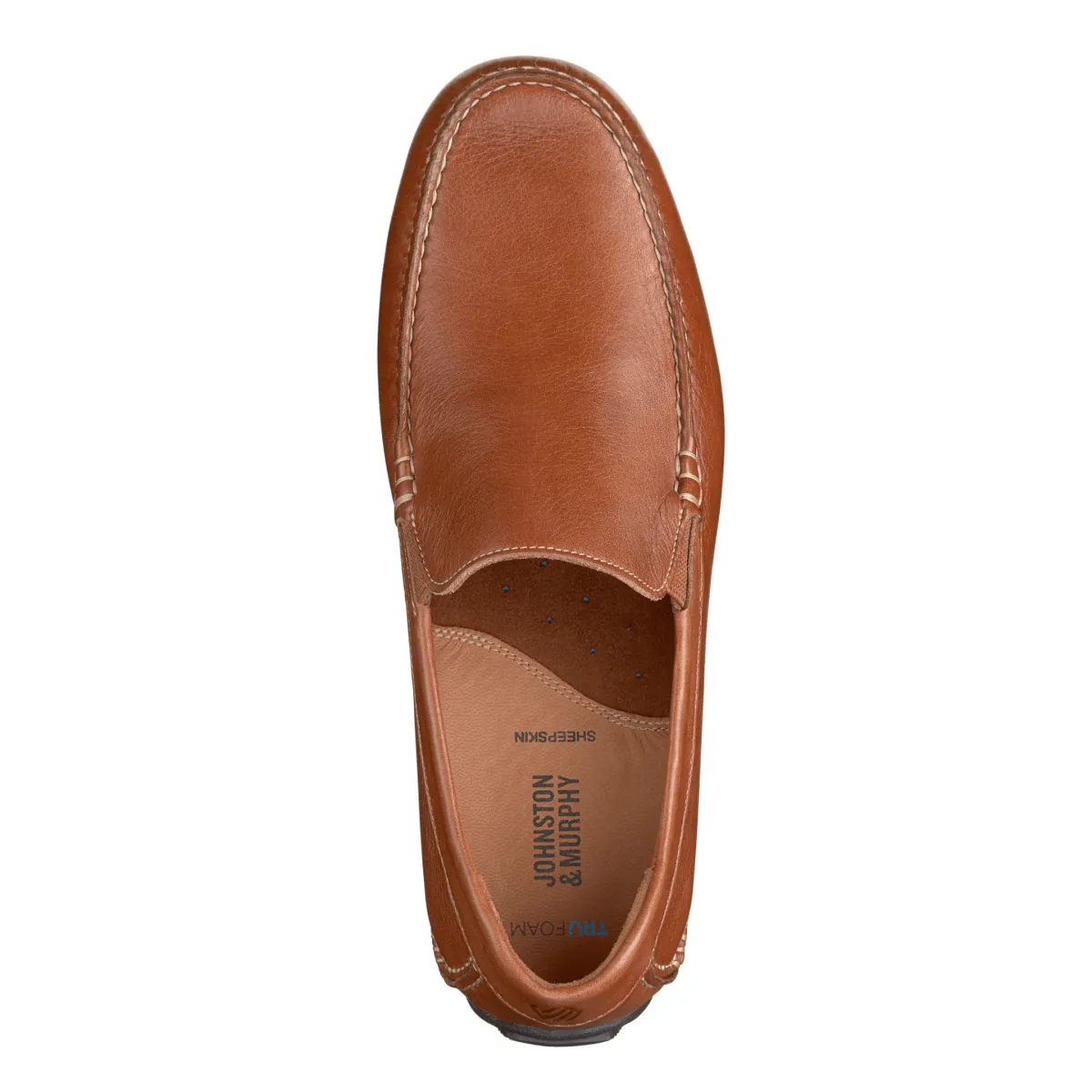 Johnston & Murphy Men's Cort Moc Venetian Tan Full Grain Leather