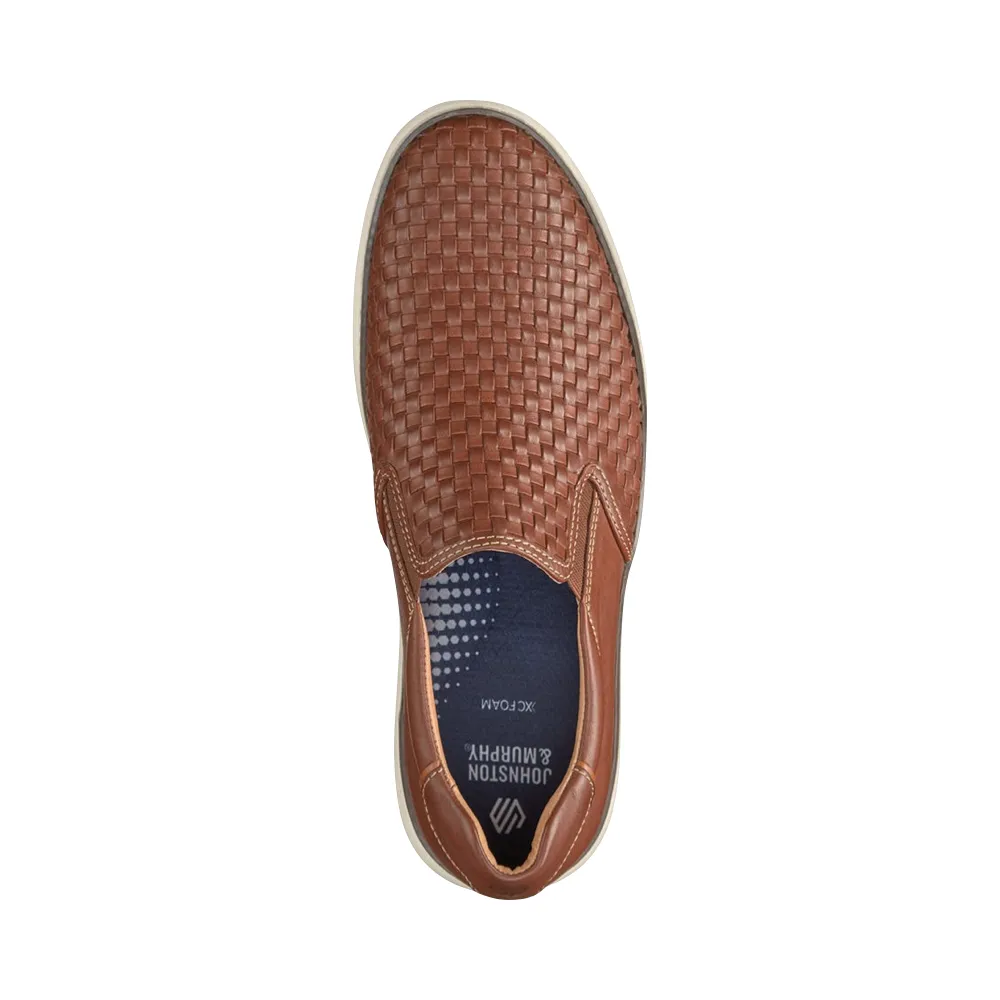 Johnston & Murphy Men's McGuffey 2 Woven Slip-On in Tan