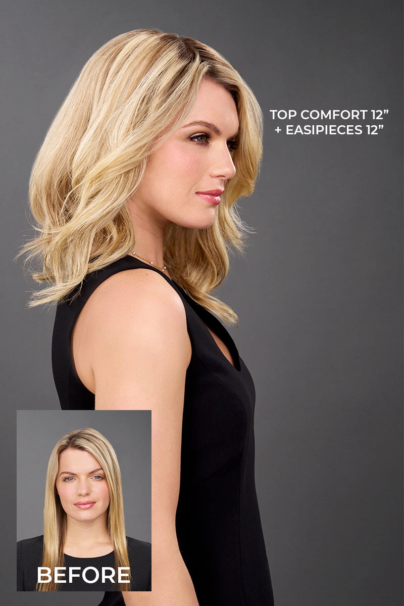 Jon Renau Toppers - Top Flex 12" (#6008) - Remy Human Hair