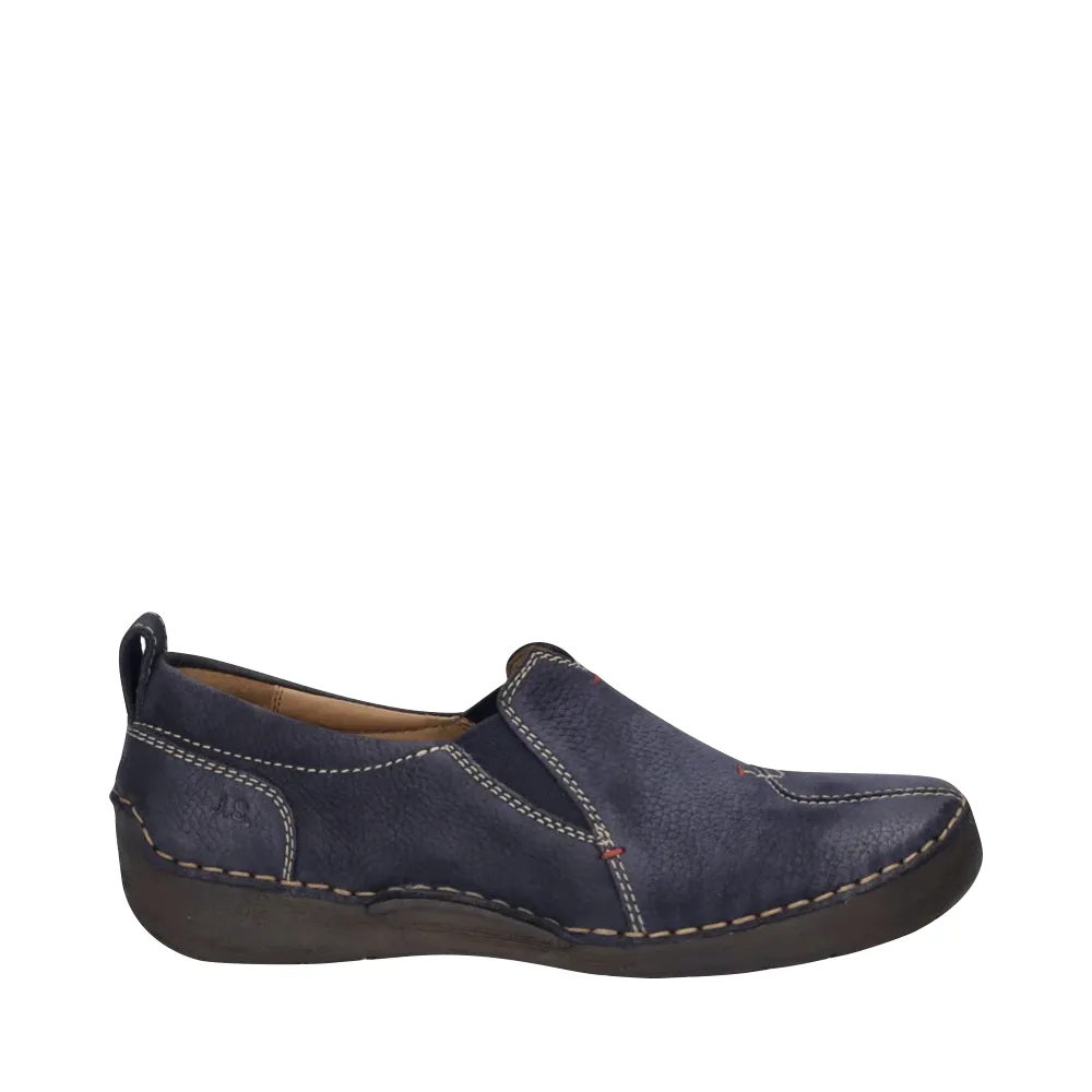 Josef Seibel Women's Fergey 49 Nubuck Slip On in Ocean Blue