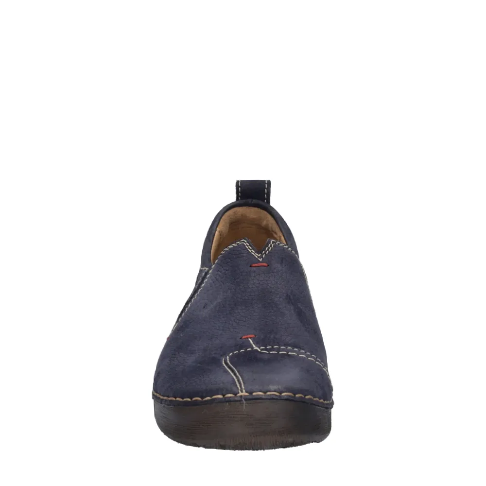 Josef Seibel Women's Fergey 49 Nubuck Slip On in Ocean Blue