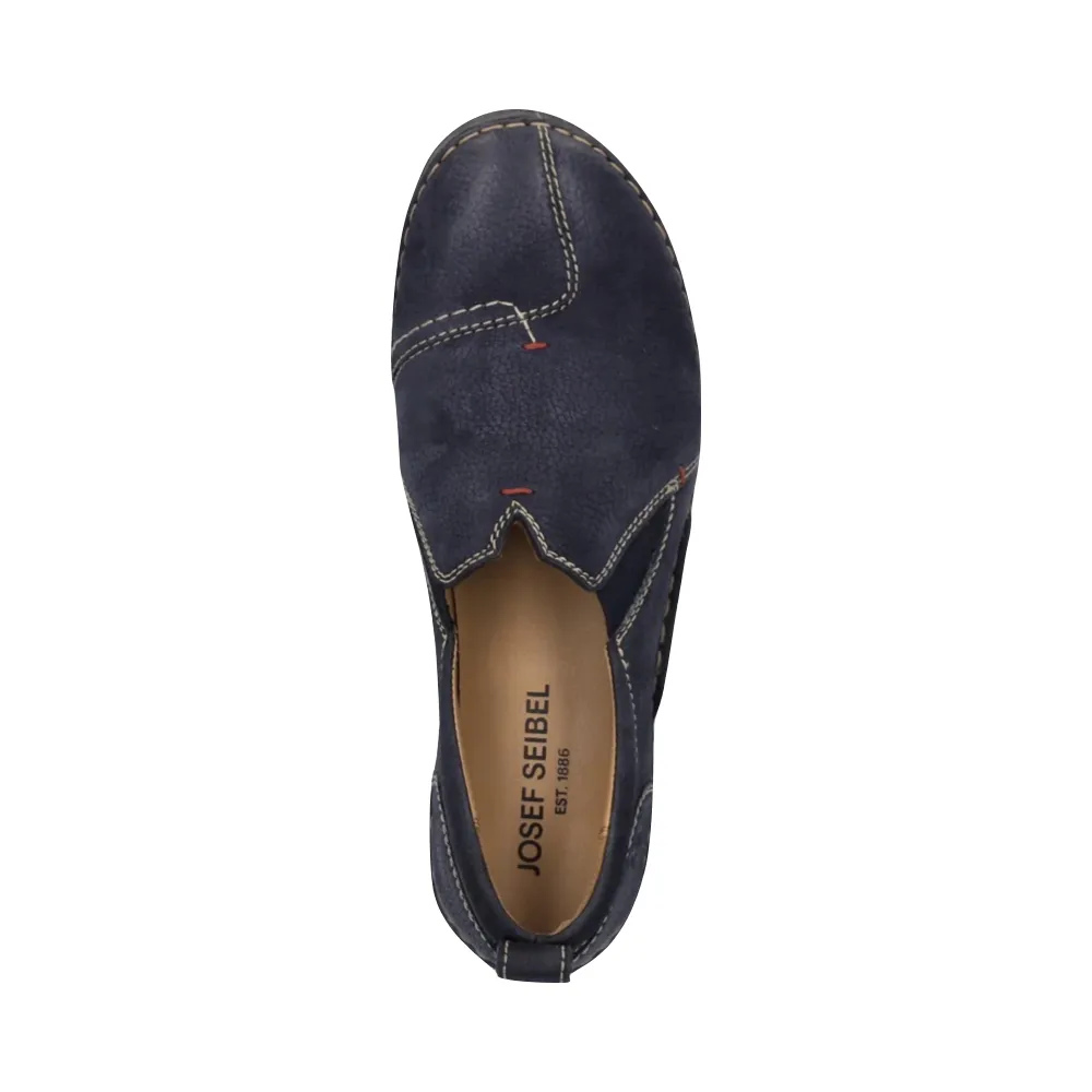 Josef Seibel Women's Fergey 49 Nubuck Slip On in Ocean Blue