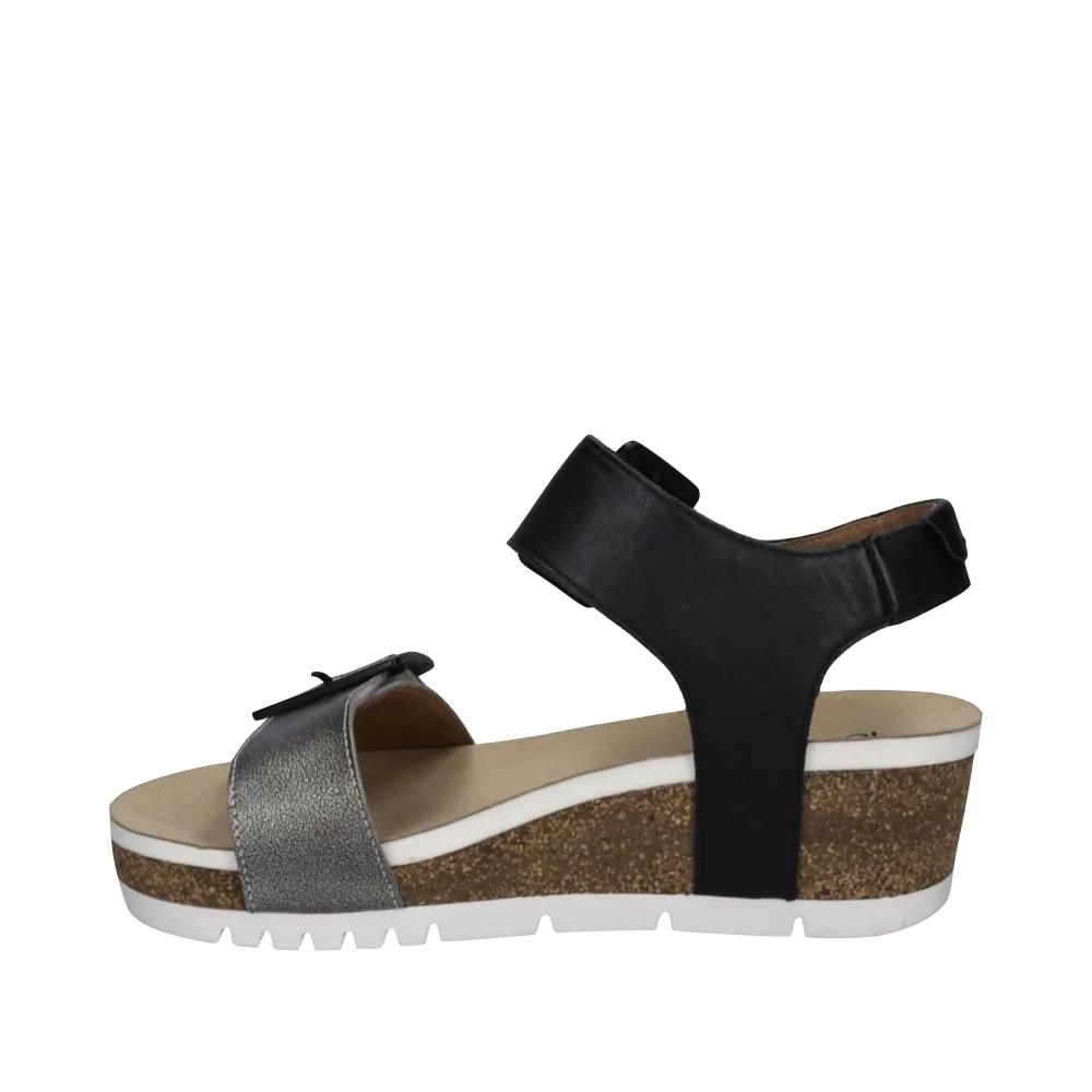 Josef Seibel Women's Quinn 02 Wedge Sandal in Basalt