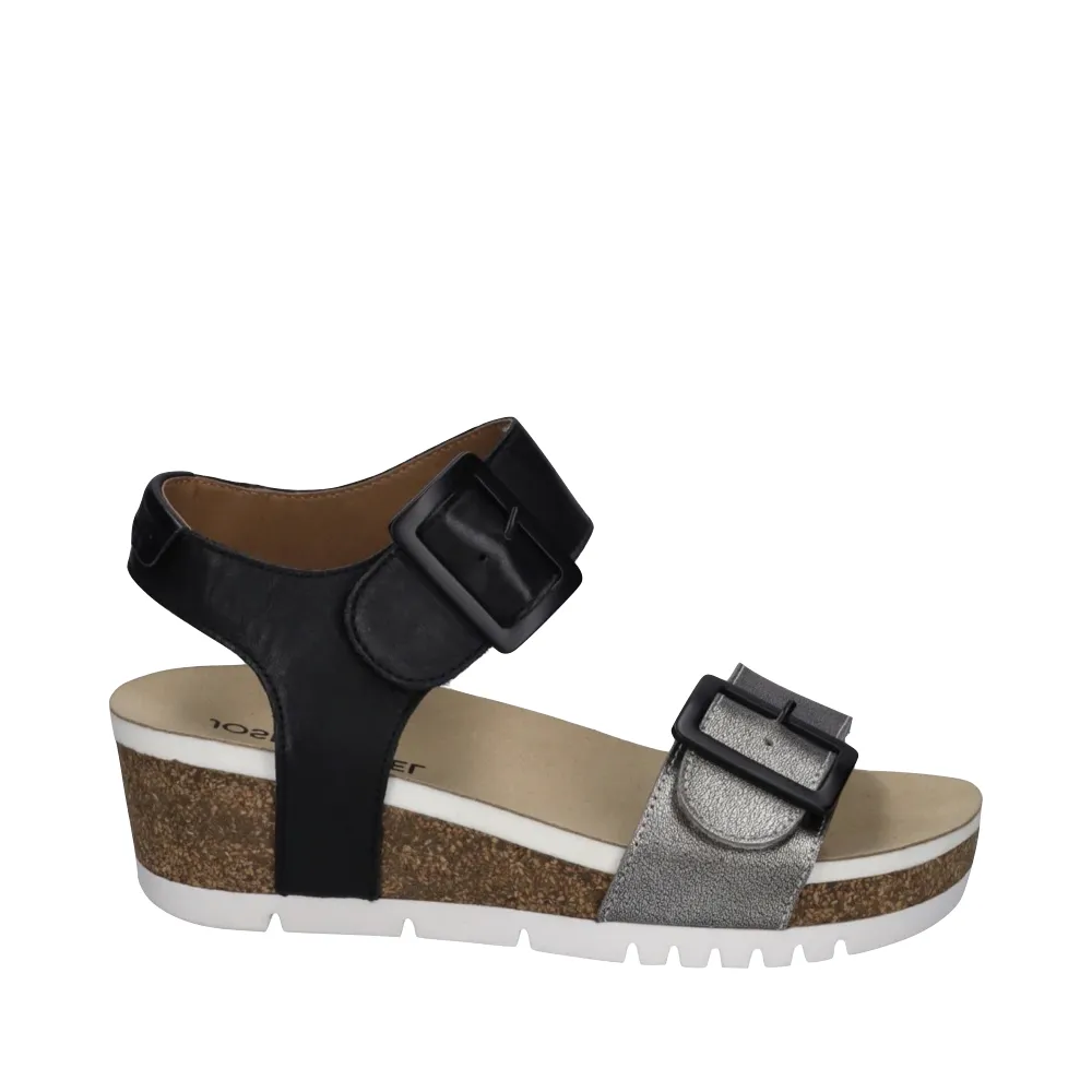 Josef Seibel Women's Quinn 02 Wedge Sandal in Basalt