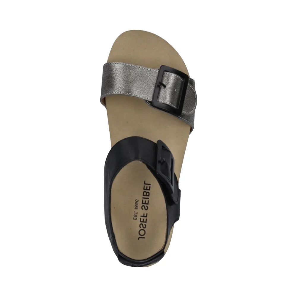 Josef Seibel Women's Quinn 02 Wedge Sandal in Basalt