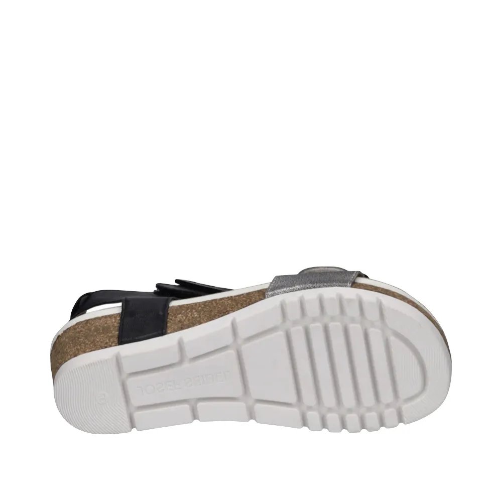 Josef Seibel Women's Quinn 02 Wedge Sandal in Basalt