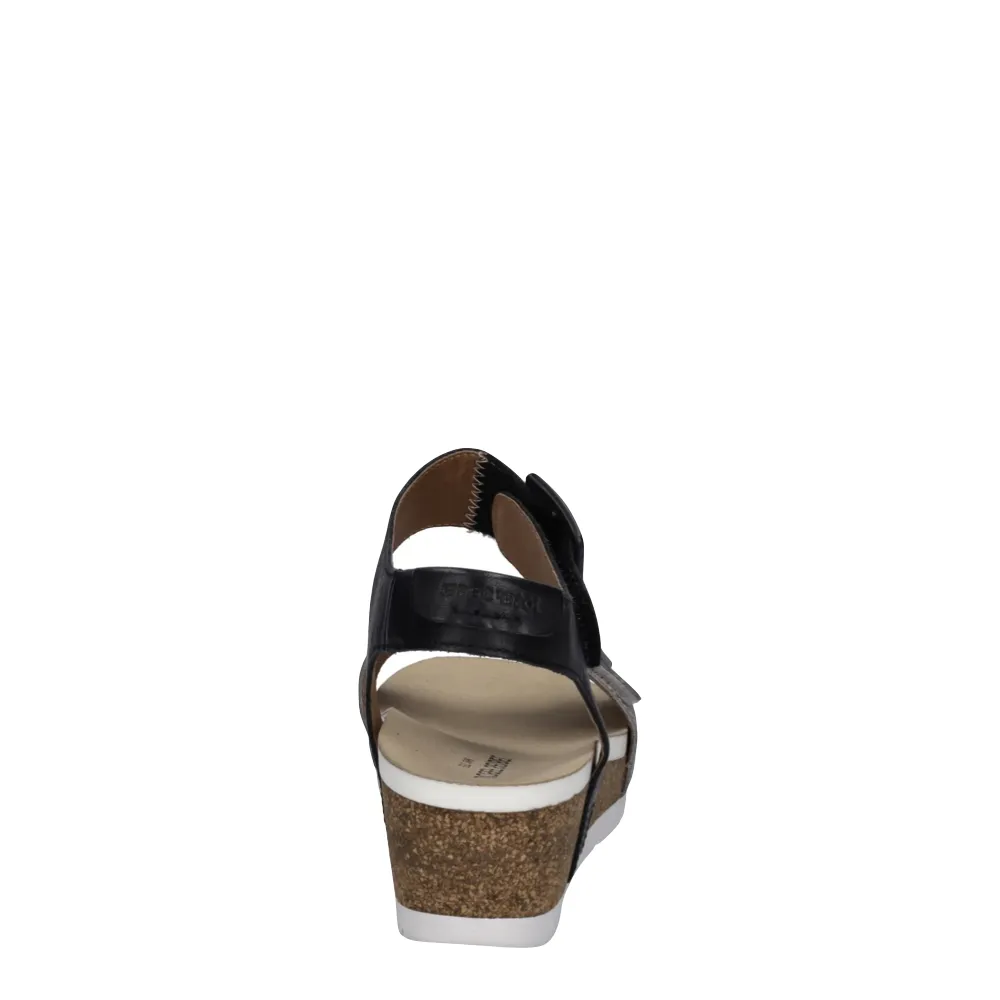 Josef Seibel Women's Quinn 02 Wedge Sandal in Basalt
