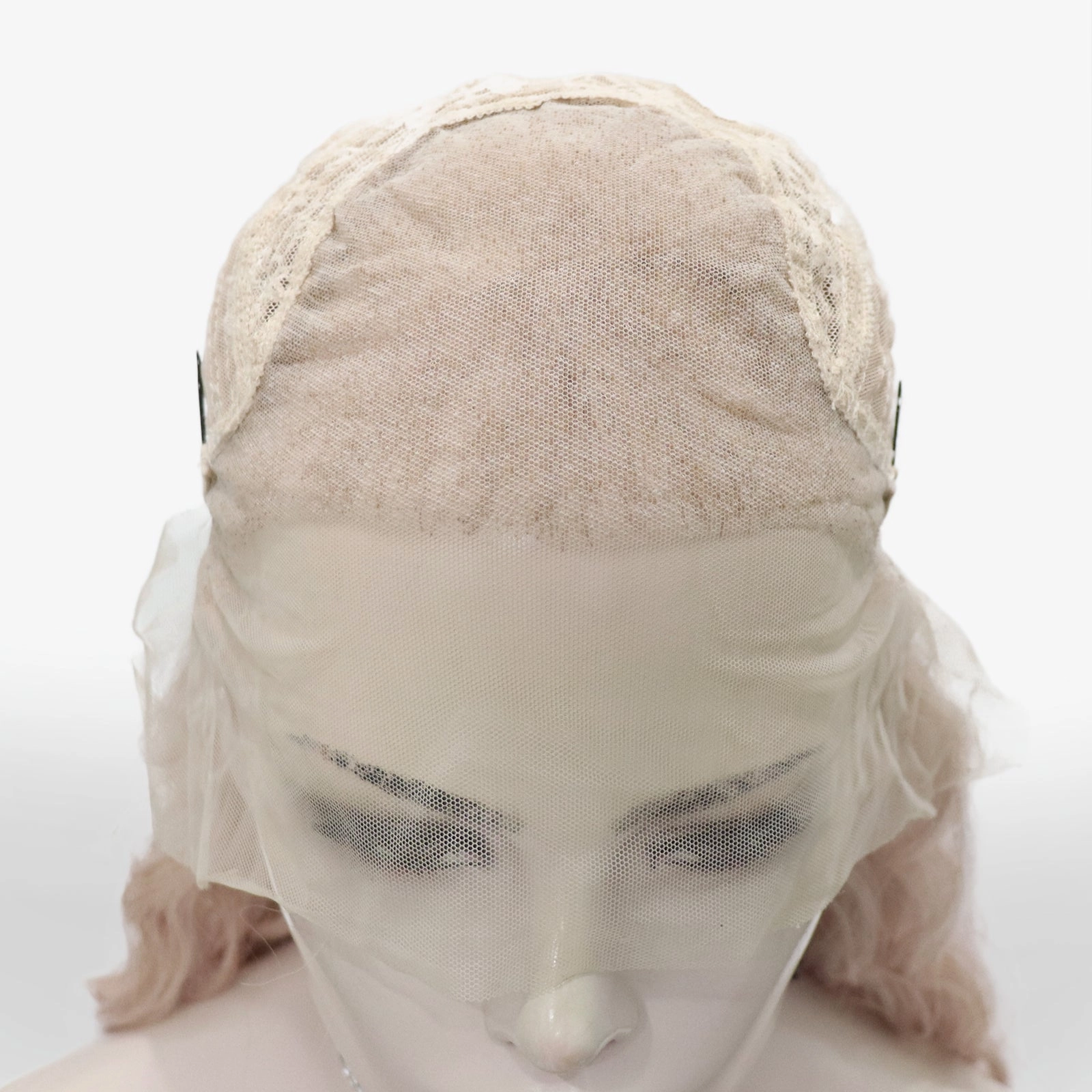 Judi Trendy Light Peach Pink Water Wave 13*4 Lace Front Wig