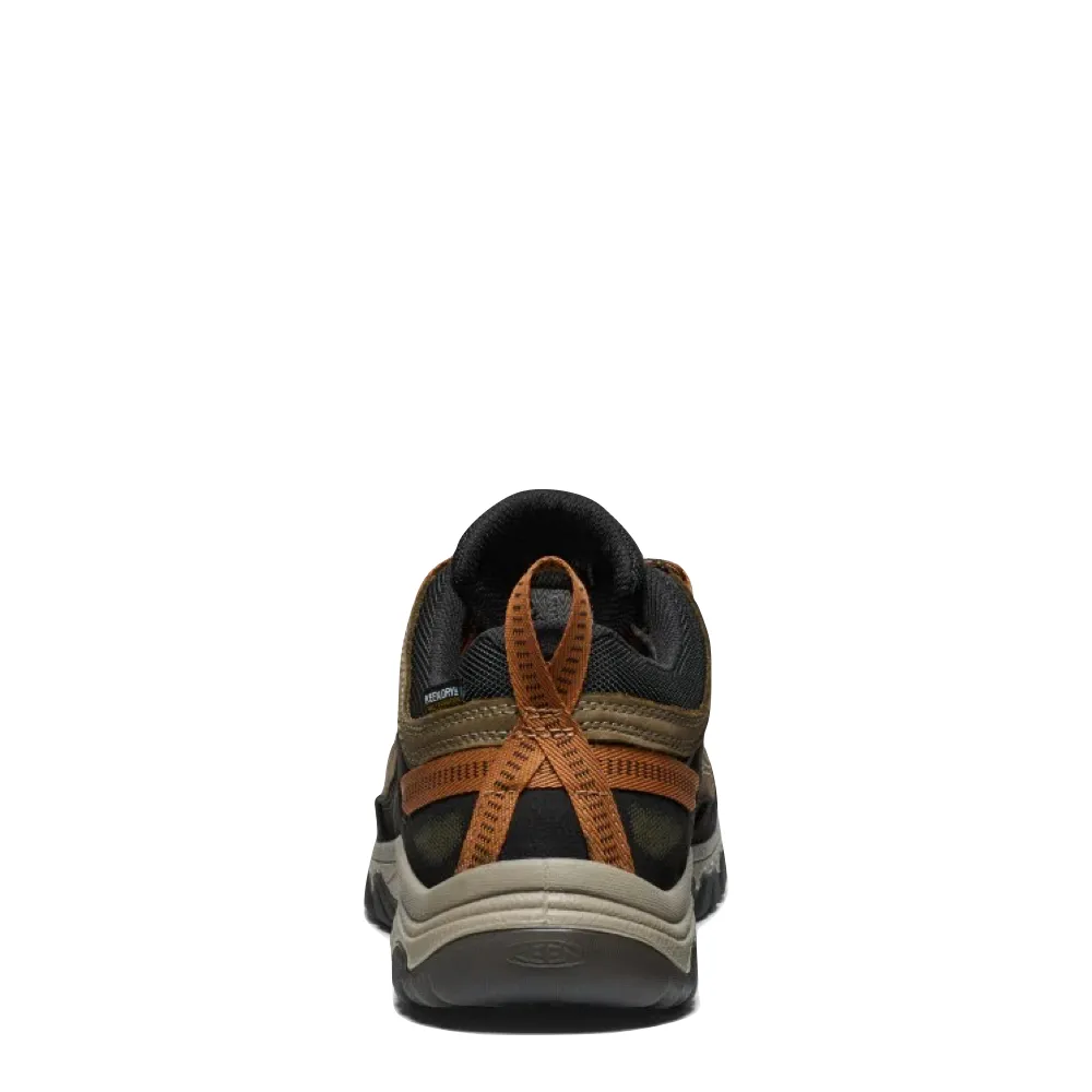 KEEN Men's Targhee IV Waterproof Hiking Shoe in Sea Turtle/Roasted Pecan