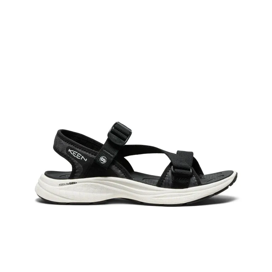 KEEN Women's Leiki Open Toe Sandal in Black/Star White