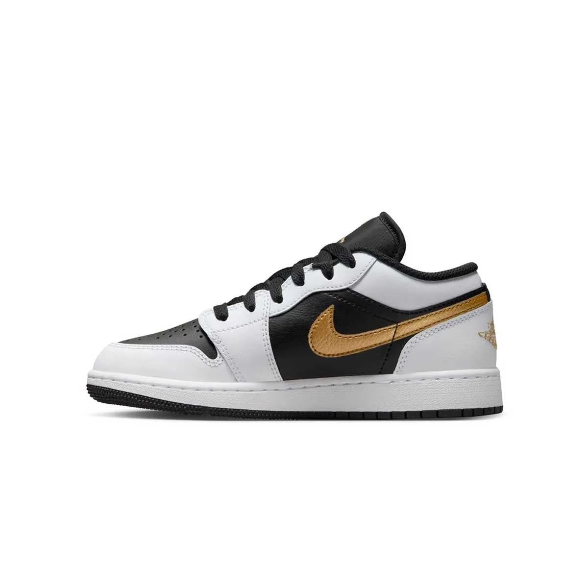 Kids Air Jordan 1 Low 'White Metallic Gold'