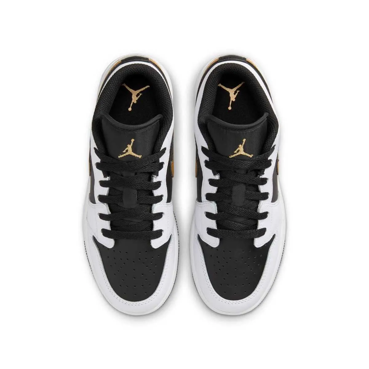 Kids Air Jordan 1 Low 'White Metallic Gold'