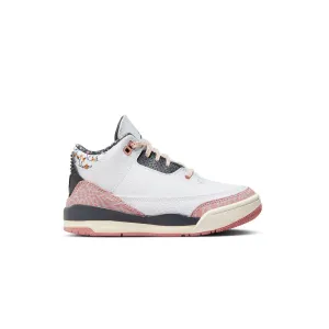Kids Air Jordan 3 Retro 'Red Stardust'