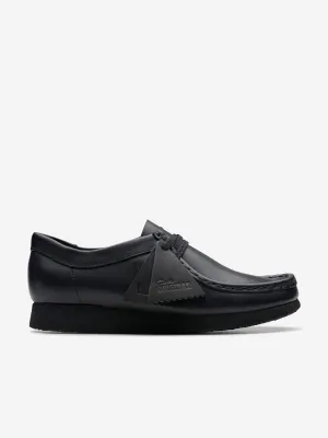 Kids Leather Wallabee Shoes in Black
