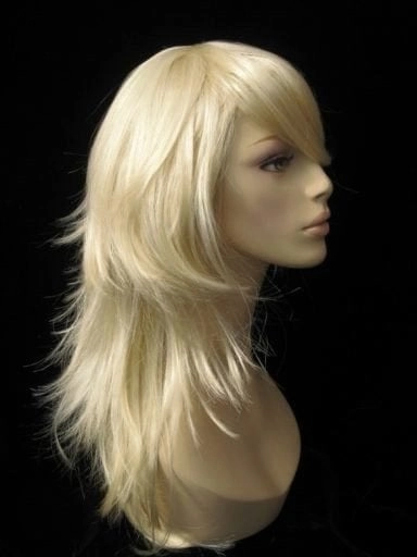 Light blonde wig, long, layered, tip flip: Gabriella