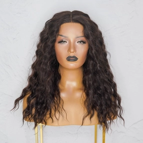 LILY 20" Dark Brown Lace Front Wig