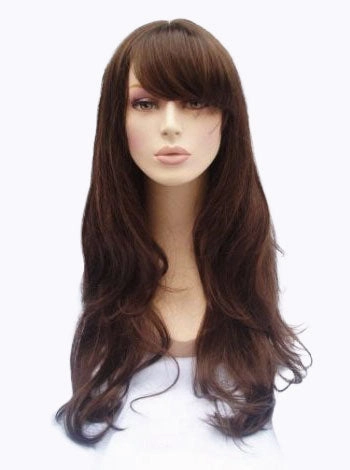 Long brown wig with loose waves: Mandy