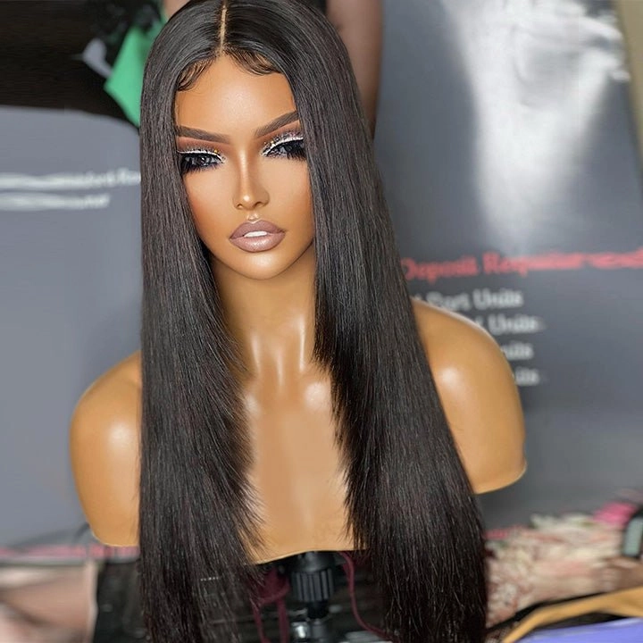 Long Layered Straight 4x4 HD Lace Closure Wig Butterfly Haircut Human Hair Wigs-Geeta Hair
