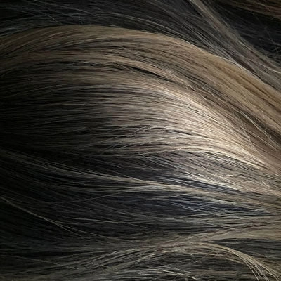 Long ombre wig - dark brown blending to blonde: Rey