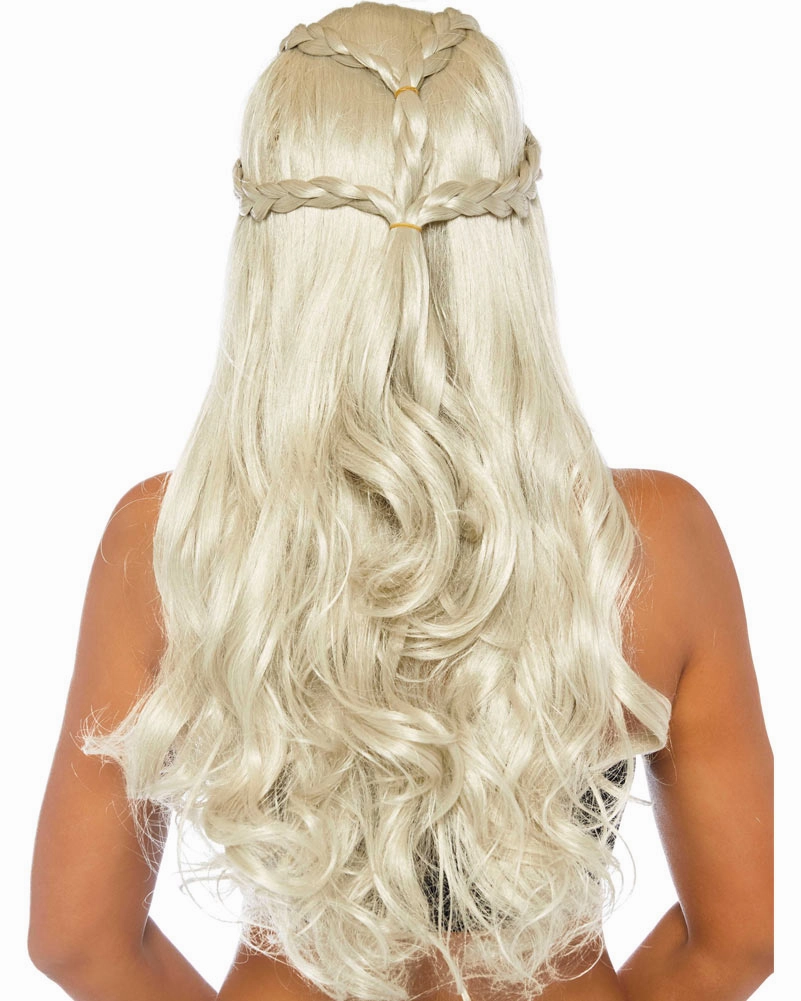 Long Wavy and Braided Blonde Wig