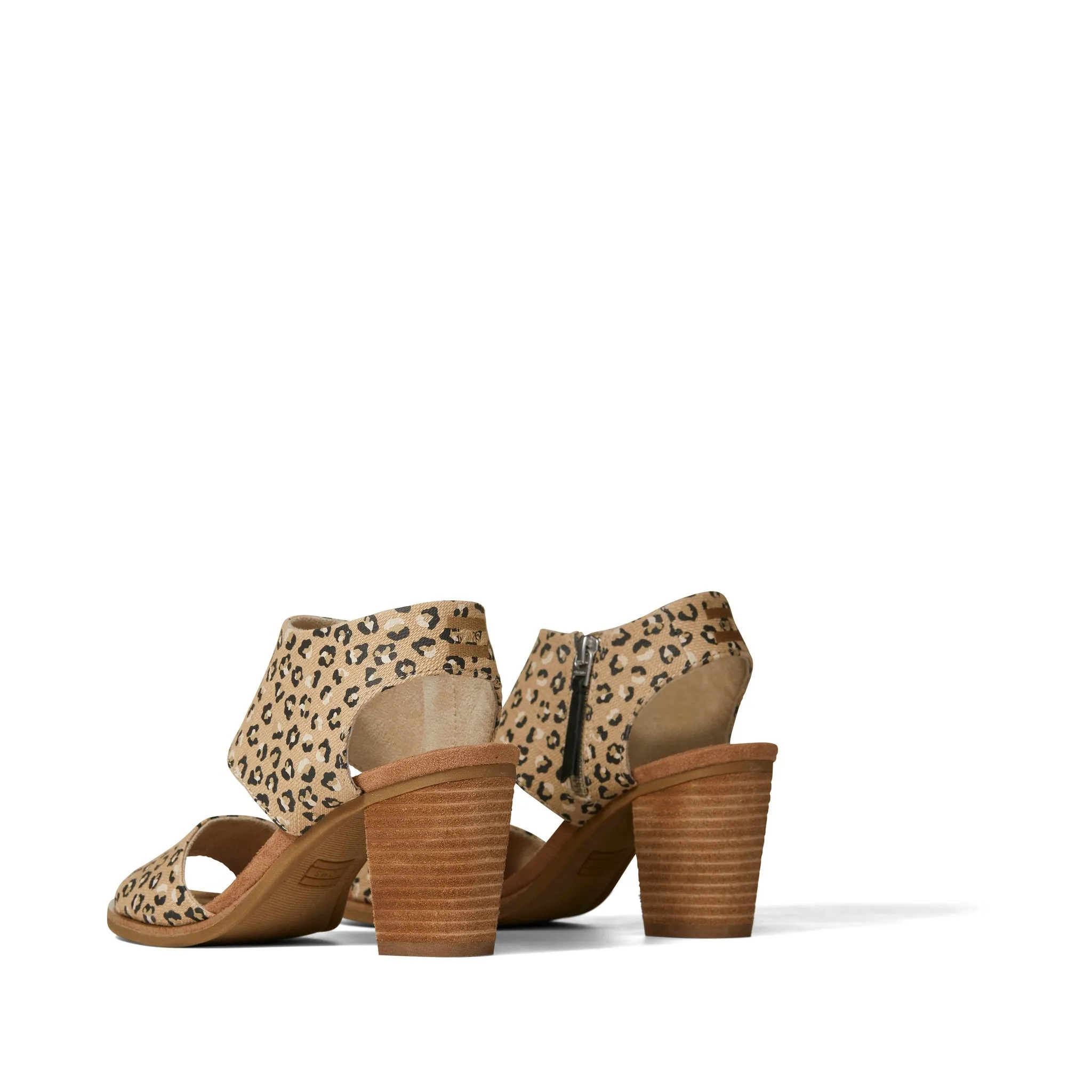 Majorca Natural Textured Leopard Cutout Sandal