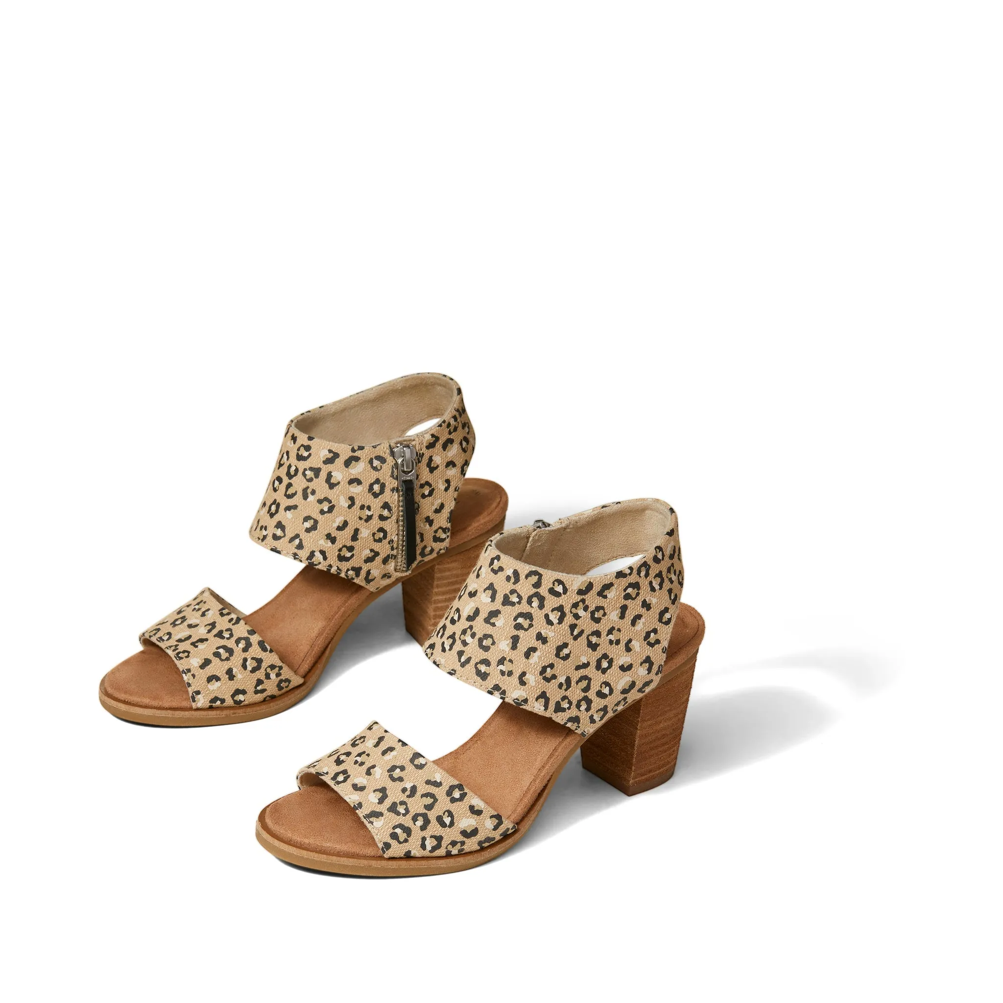 Majorca Natural Textured Leopard Cutout Sandal