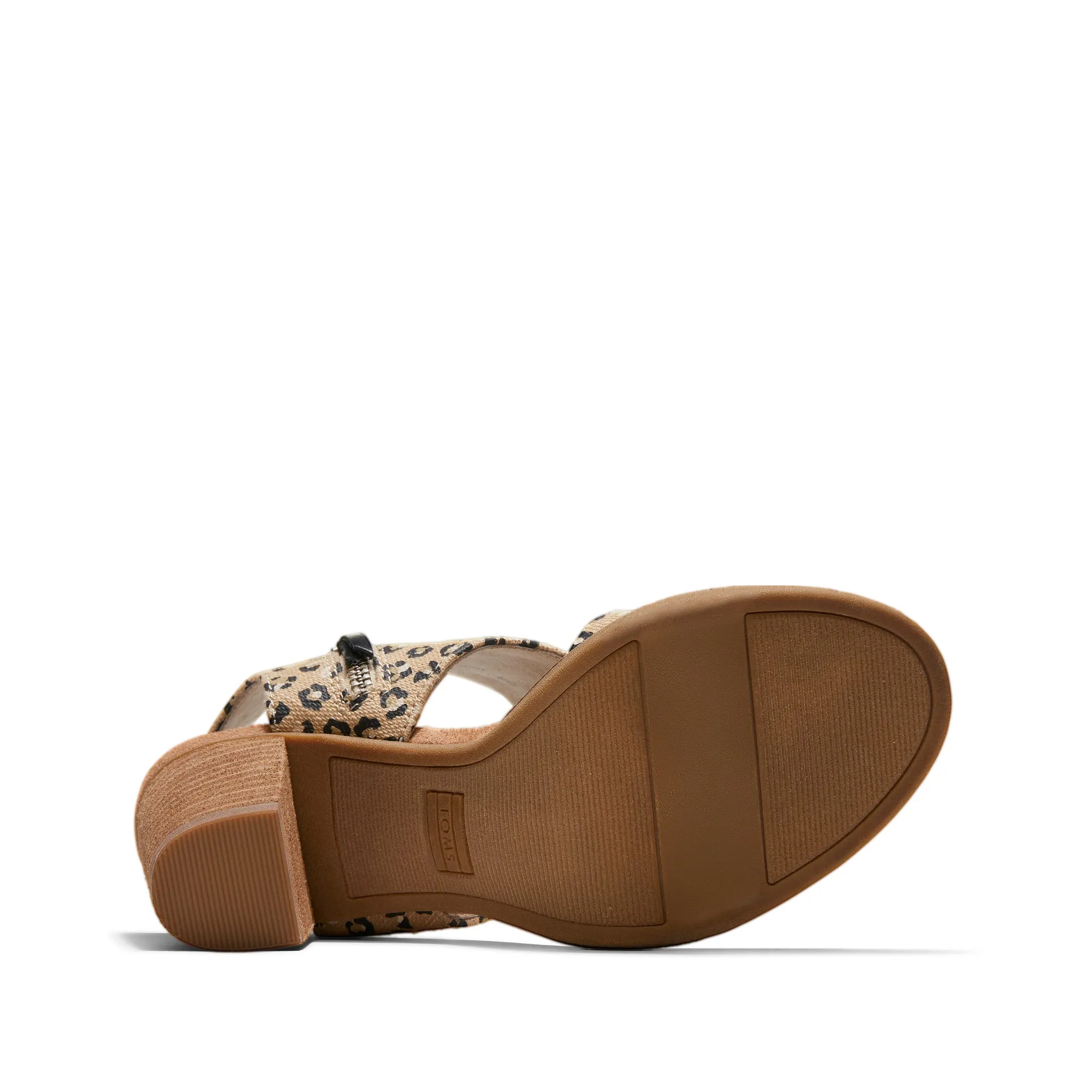 Majorca Natural Textured Leopard Cutout Sandal