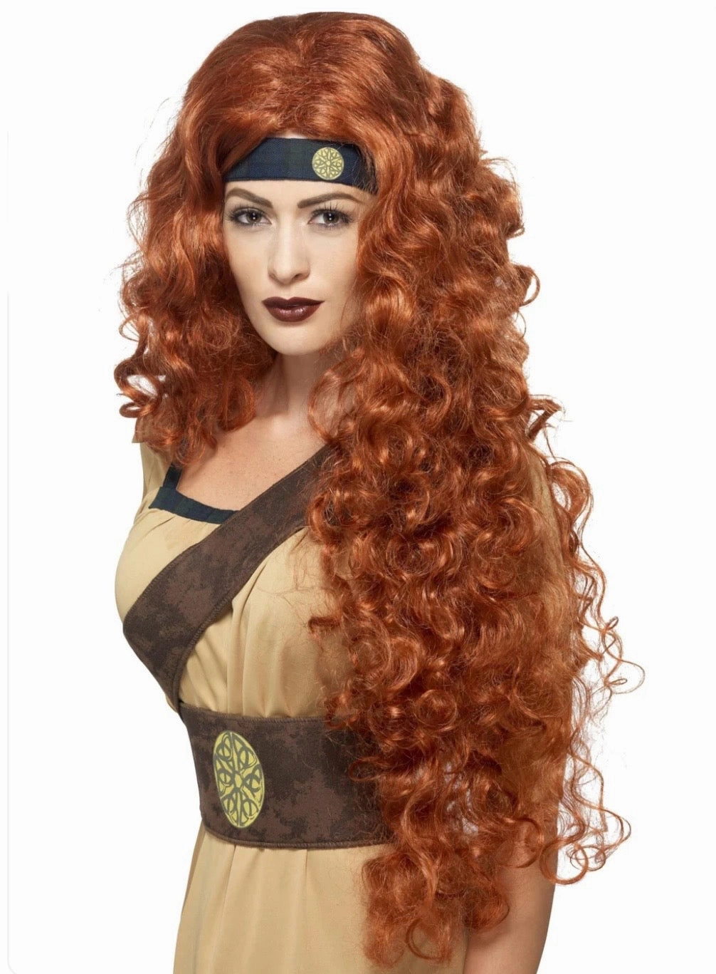 Medieval Warrior Queen Princess Wig Auburn