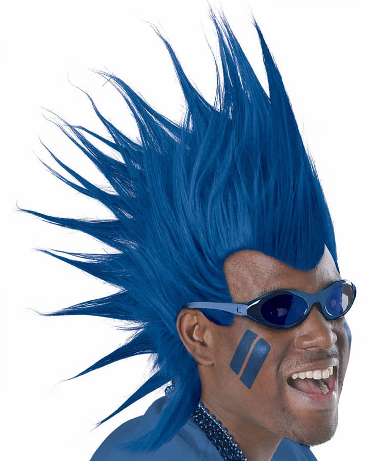 Mohawk Blue Wig