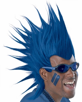 Mohawk Blue Wig