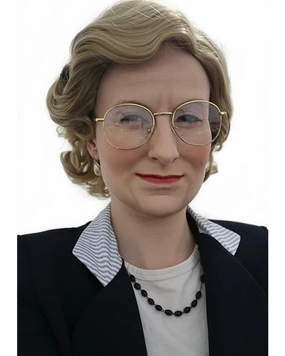 Mrs Housekeeper Old Lady Short Blonde Wig