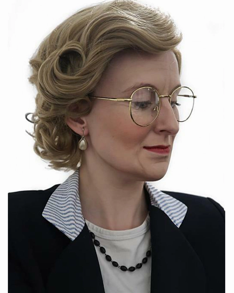 Mrs Housekeeper Old Lady Short Blonde Wig