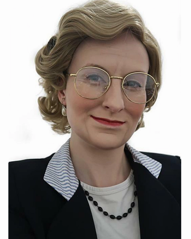 Mrs Housekeeper Old Lady Short Blonde Wig