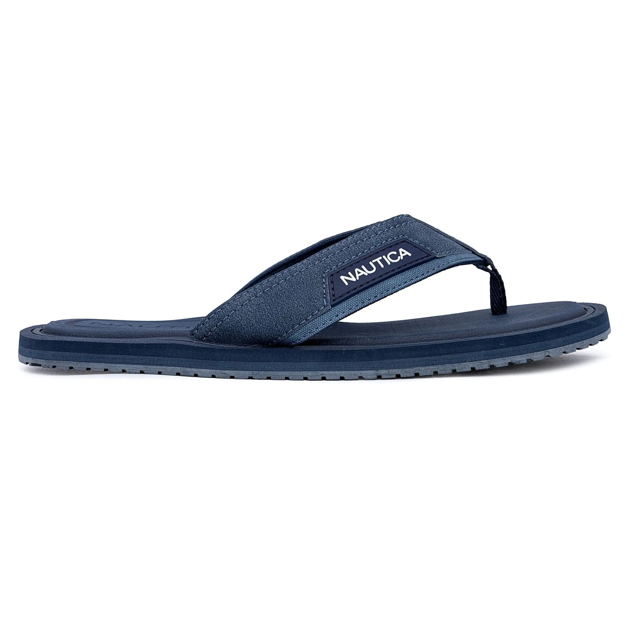 Nautica Mens Logo Flip-Flop