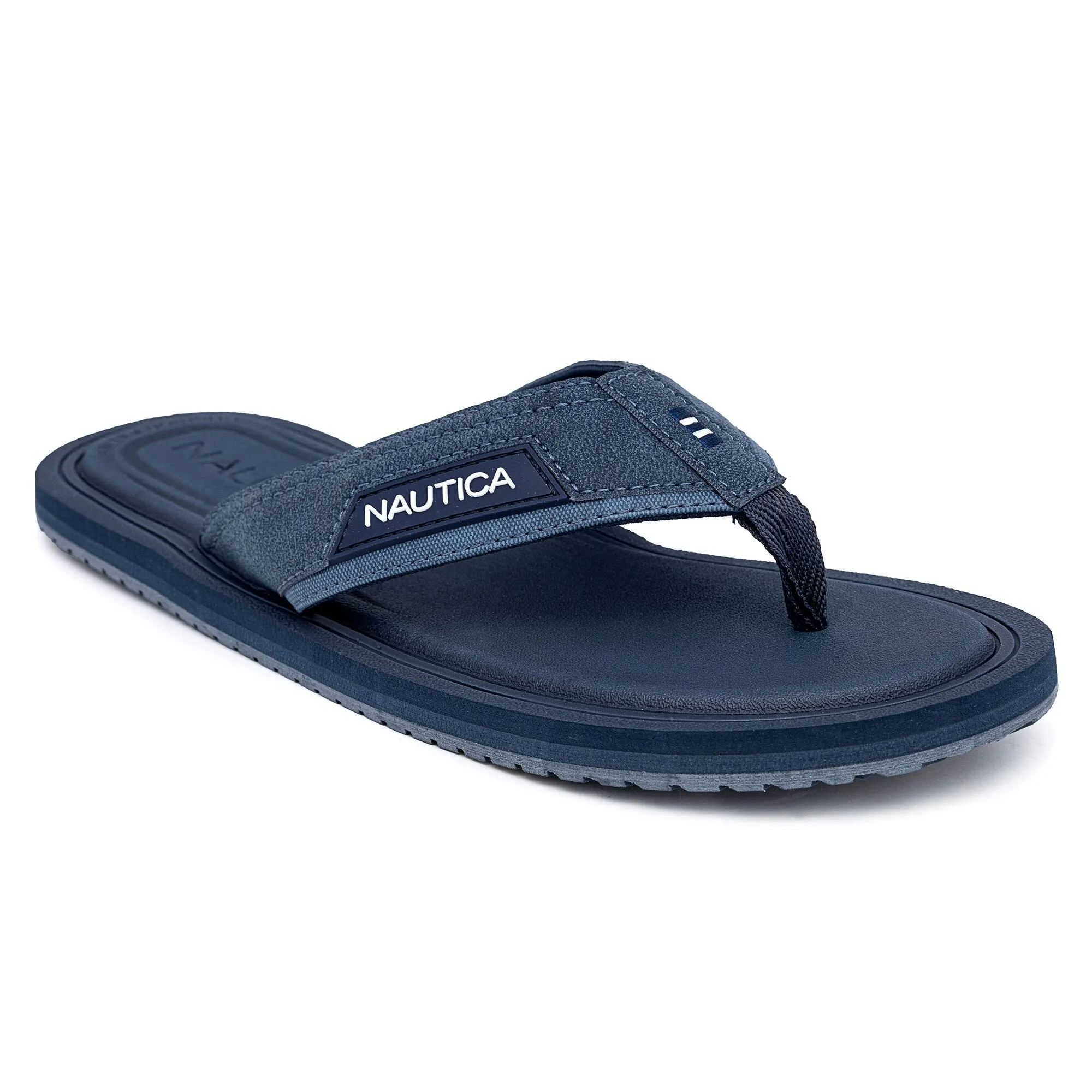 Nautica Mens Logo Flip-Flop