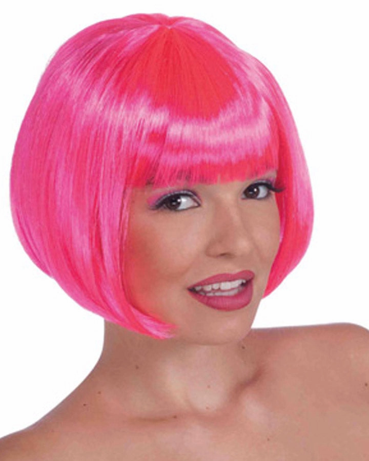 Neon Pink Bob Wig