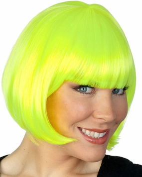 Neon Yellow Bob Wig