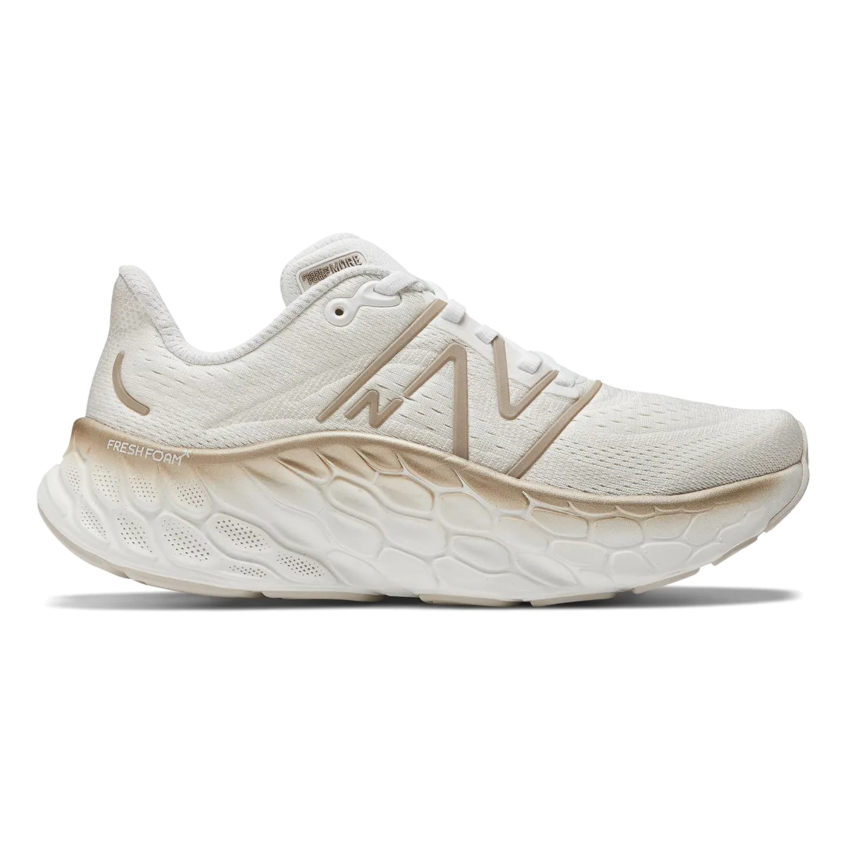 New Balance Fresh Foam X More V4 - White - Gold Metallic - Moonbeam