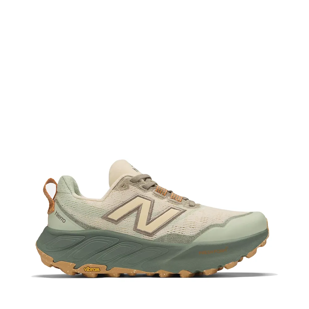 New Balance Women's Fresh Foam X Hierro v9 Sneaker in Calcium with Dark Juniper