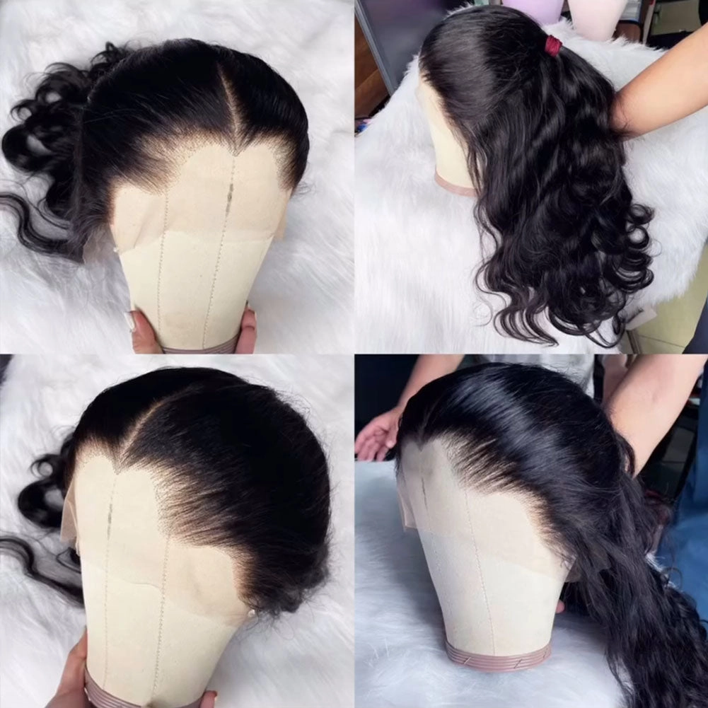 New Custom Lagos Hairline Preshaped M Hairline 13x6 Skin Melt Lace Front Wig