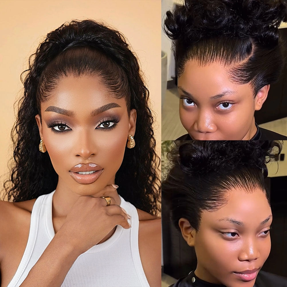 New Custom Lagos Hairline Preshaped M Hairline 13x6 Skin Melt Lace Front Wig