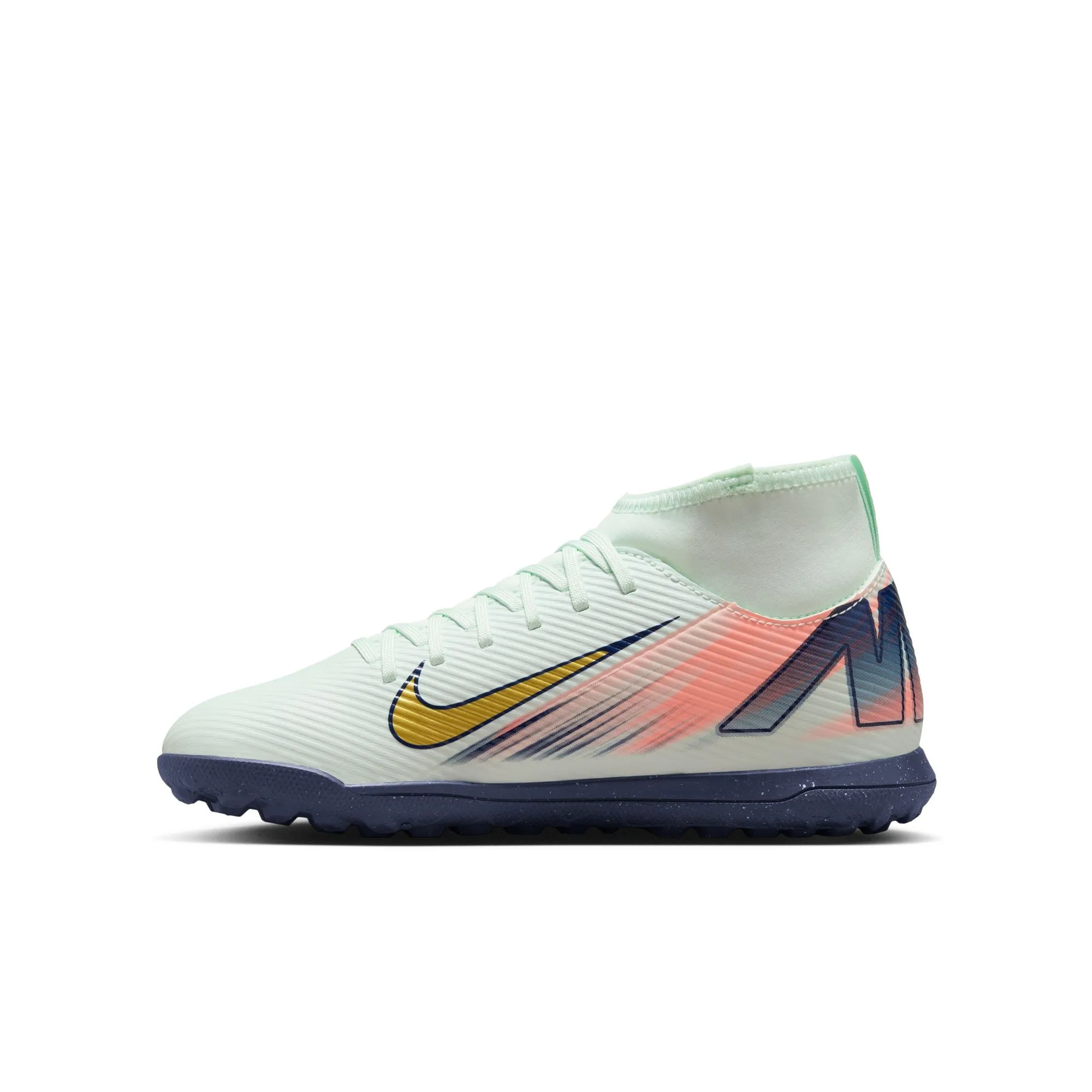 Nike Junior Mercurial Dream Speed Superfly 10 Club Turf Soccer Shoes - Green / Barely Green / MTLC Coin