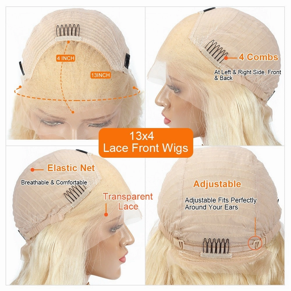 Ombre Ash Blonde 13x4 | 13x6 Human Hair Lace Front Wig