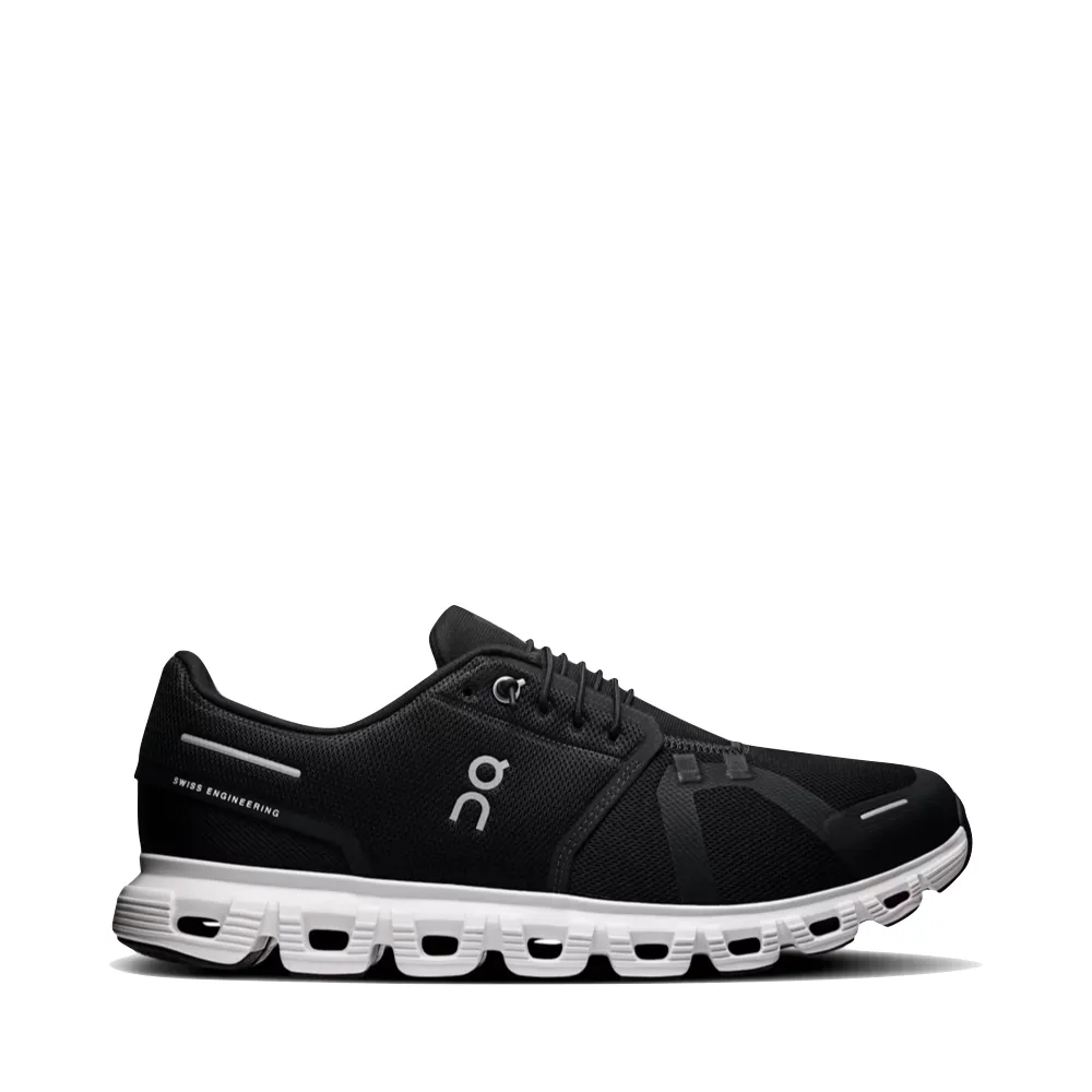 On Men's Cloud 6 Sneaker in Black/White