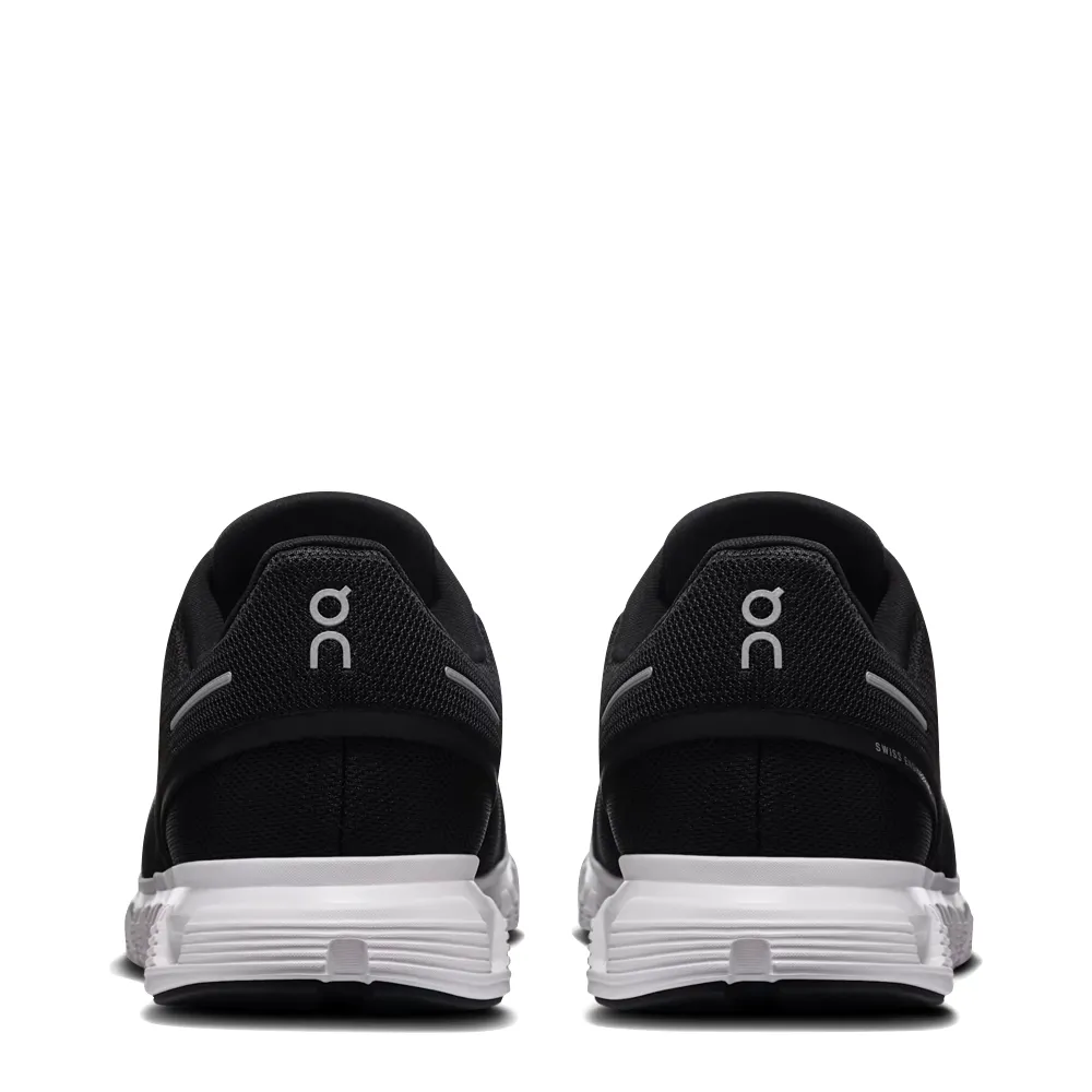On Men's Cloud 6 Sneaker in Black/White
