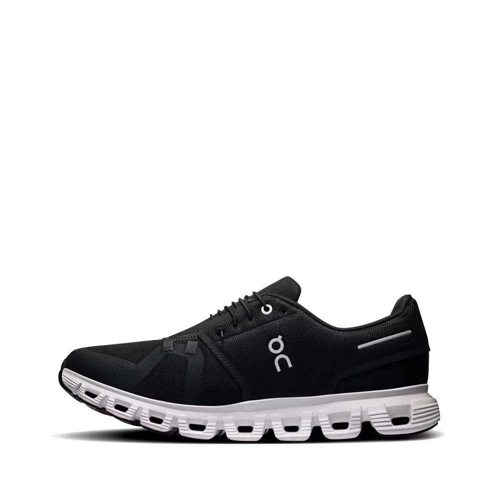 On Men's Cloud 6 Sneaker in Black/White
